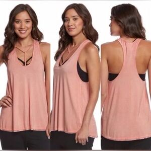 Free People Amelia Tank MEDIUM Relaxed Peach Racerback Jersey Minimalist Chic